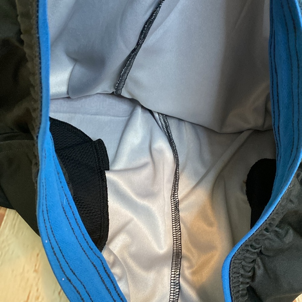 All In Motion Black/Red/BlueDrawstring Unlined Swim Trunks With Pockets - Picture 4 of 6